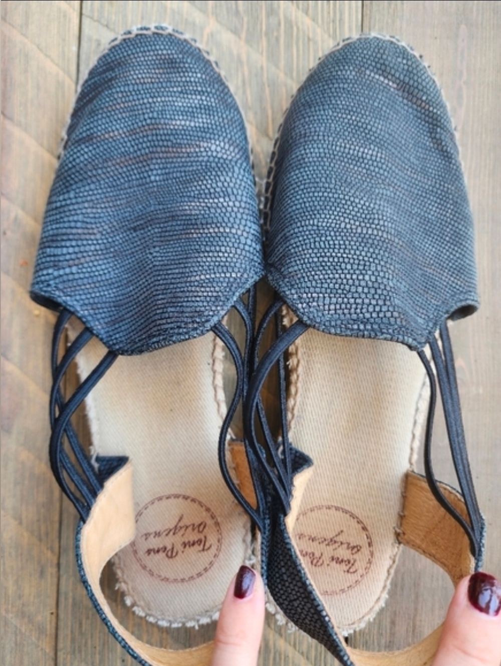 Toni Pons Origens Women's Grey Blue Espadrille Flats Sz 40
